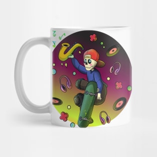 Jazzy Skateboarding Skull Punk Mug